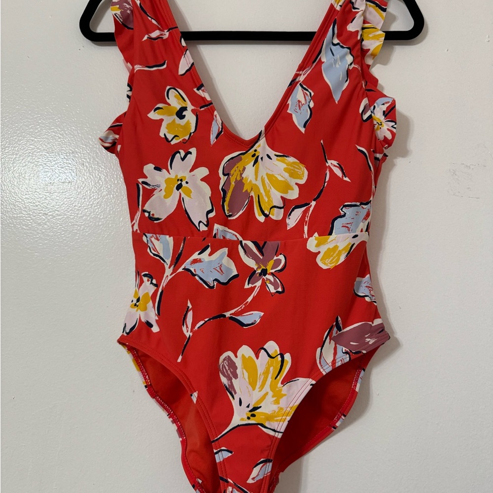 Catalina Bright Orange Floral One Piece Swimwear